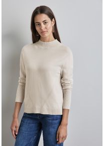 Street One Damen Strickpullover, weiß, casual, Gr. 42, unifarben, Stoff, 51% Viskose, 30% Polyester, 19% Nylon , Pullover, aus softem Materialmix