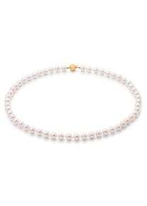 Firetti Damen Perlenkette "Schmuck Geschenk Gold 585 Halsschmuck Halskette Perle", Gelbgold 585-Seide-Perlen, L: 40cm, gold, Gelbgold 585, Seide,