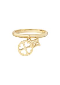 CAI CAÏ Damen Fingerring "925 Silber vergoldet Anhänger Cut-outs", 058 (18,5), Silber 925 (Sterlingsilber), gelb, Silber 925 (Sterlingsilber), Fingerringe