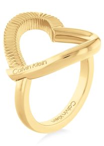 Calvin Klein Damen Fingerring "Schmuck Edelstahl Fingerring Damenring DEFIANT", 52, Edelstahl, 2,5mm, gold, Edelstahl, Fingerringe