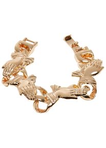 Urban Classics Damen Bettelarmband "Urban Classics Unisex Pray Hands Bracelet", L/XL, Zink, gold, Zink, Armbänder