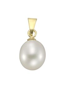 Vivance Damen Ketten-Anhänger "375/- Gelbgold Süßwasserzuchtperle 8-9mm", ONE-SIZE, Gold, 0,2 g, gelb, Gold, Schmuckanhänger