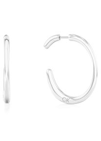 Calvin Klein Damen Paar Creolen "Schmuck Edelstahl Ohrschmuck Damenohrringe DROPS", Edelstahl, silber, Edelstahl, Ohrringe