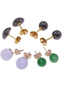Firetti Damen Ohrstecker-Set "Schmuck Geschenk Silber 925 Ohrschmuck Ohrringe Edelsteine", Silber 925 (Sterlingsilber), blau, Silber 925