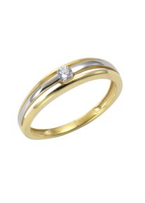 Vivance Damen Fingerring "333/- Gold bicolor Zirkonia", 052 (16,6), Gold, bunt, Gold, Fingerringe