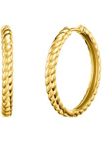 JULIE JULSEN Damen Paar Creolen "925/- Sterling Silber vergoldet 25mm", ONE-SIZE, Silber 925 (Sterlingsilber), gold, Silber 925 (Sterlingsilber),
