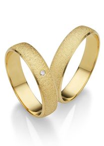 Firetti Trauring "Schmuck Geschenk Gold 375 Hochzeit Ehering "LIEBE"", 66, ohne Brillant, Gelbgold 585, 4,5mm, gold, Gelbgold 585, Fingerringe, Made