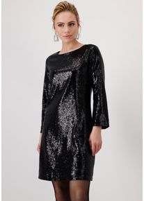 monari Damen Cocktailkleid, schwarz, modisch, Gr. 34, unifarben, glänzend, Satin, Obermaterial: 100% Polyester. Futter: 100% Polyester, Kleider, mit