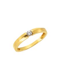 Celesta Damen Fingerring "375 Gold Zirkonia weiß", 058 (18,5), Gold, gelb, Gold, Fingerringe