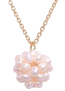 Firetti Damen Kette mit Anhänger "Schmuck Geschenk Perlen", Messing-Perlen, L: 50cm, gold, Messing, Perlen, Halsketten, Made in Germany - mit