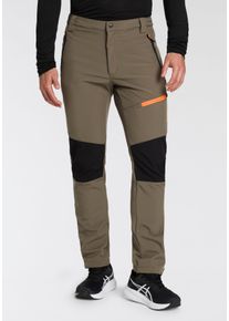 CMP Herren Softshellhose, grün, sportlich, Gr. 46, unifarben, kontrastfarbene Details, Softshell, Obermaterial: 96% Polyester, 4% Elasthan. Futter: