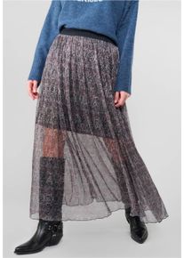 Damen Sommerrock "AMOUS", schwarz, casual, Gr. S, Le Temps Des Cerises, 100% Polyester, Röcke, mit tollem Allover-Muster