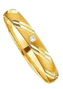 Firetti Trauring "Schmuck Geschenk Gold 375 Hochzeit Ehering "LIEBE"", 19, 0,01 ct SI = kleine Einschlüsse mit Brillant, Gelbgold 375, 3,0mm, gold,