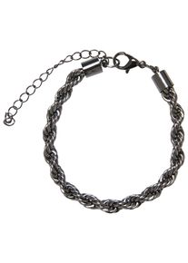 Urban Classics Damen Bettelarmband "Urban Classics Unisex Charon Intertwine Bracelet", L/XL, Eisen, grau, Eisen, Armbänder