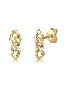 Elli Damen Paar Ohrstecker "Hänger Panzerkette Trend Blogger Cool 925 Silber", OneSize, ohne Stein, Silber 925 (Sterlingsilber), gold, Silber 925