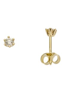 Firetti Damen Paar Ohrstecker "Schmuck Geschenk Gold 750 Ohrschmuck Solitär", 0,25 ct LR = lupenrein, Gelbgold 750-Diamanten, gold, Gelbgold 750,