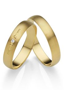 Firetti Trauring "Schmuck Geschenk Gold 375 Hochzeit Ehering "LIEBE"", 52, ohne Brillant, Gelbgold 375, 4mm, gold, Gelbgold 375, Fingerringe, Made in