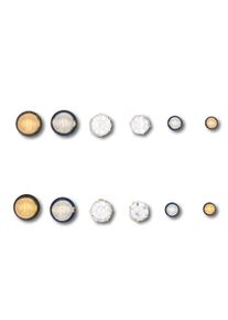 Steuer Damen Paar Ohrstecker "Ohrstecker-Set 6 Paare", bunt, Metall, Ohrringe
