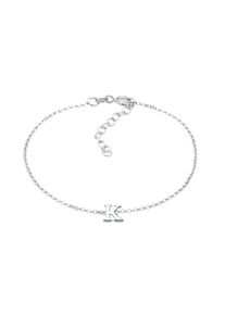 Elli Damen Armband "Buchstaben Initialen Anhänger K 925 Silber", 16cm, ohne Stein, Silber 925 (Sterlingsilber), silber, Silber 925 (Sterlingsilber),
