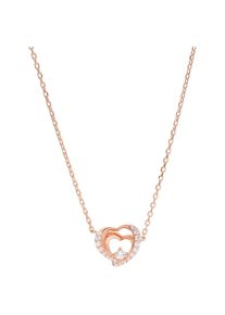 Smart Jewel Damen Collier "Herz mit Zirkonia, rosé vergoldet, Silber 925", 47cm, Silber 925 (Sterlingsilber), rosa, Silber 925 (Sterlingsilber),