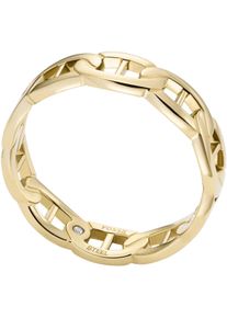 Fossil Damen Fingerring "Schmuck Geschenk Edelstahl Ring Heritage D-Link, JF04782710", 16,5, Edelstahl, 5,5mm, gold, Edelstahl, Fingerringe