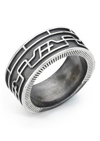 HECHTER PARIS Herren Fingerring "Schmuck Geschenk Silber 925 Herrenring Logo Branding", 62, Silber 925 (Sterlingsilber), 10mm, silber, Silber 925