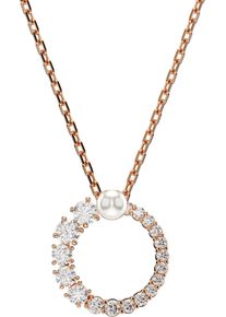 Swarovski Damen Kette mit Anhänger "Schmuck Geschenk Halskette Matrix, 5688751, 5692265", Metall-Perlen, L: 45cm, weiß, Metall, Perlen, Halsketten,