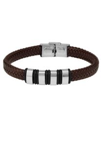 Adelia´s ADELIA ́S Herren Edelstahlarmband "Herren Armband aus Edelstahl 21 cm", 21, Edelstahl, braun, Edelstahl, Armbänder