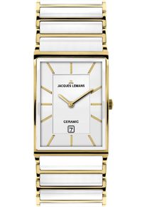 Jacques Lemans Damen Keramikuhr "York", weiß, Armbanduhren, Quarzuhr, Armbanduhr, Damenuhr, Herrenuhr, Datum, Keramikarmband