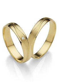 Firetti Trauring "Schmuck Geschenk Gold 375 Hochzeit Ehering "LIEBE"", 52, ohne Brillant, Gelbgold 375, 4mm, gold, Gelbgold 375, Fingerringe, Made in