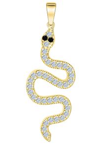 Firetti Damen Ketten-Anhänger "Schmuck Geschenk Gold 375 Halsschmuck Anhänger Schlange", Gelbgold 375, 1,08 g, gelb, Gelbgold 375, Schmuckanhänger,