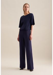 Seidensticker Damen Culotte "Schwarze Rose", blau, Gr. 48, unifarben, 96% Viskose 4% Elastan, Hosen
