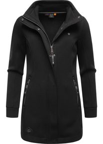 Ragwear Damen Sweatjacke "Letrice Bonded", schwarz, elegant, Gr. L, Sweatware, Obermaterial:100% Polyester, Sweatjacken, Elegante Zip-Jacke mit hohem
