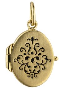 Jobo Damen Medallion-Anhänger "Kleines Medaillon oval", Silber 925 (Sterlingsilber), gold, Silber 925 (Sterlingsilber), Schmuckanhänger, 925 Silber