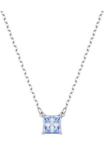Swarovski Damen Kette mit Anhänger "Schmuck Geschenk Attract, Matrix, Kissenschliff, 5510696, 5723568", Metall, L: 43cm, blau, Metall, Halsketten,
