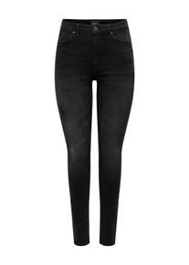 Only Damen Skinny-fit-Jeans "ONLFOREVER HIGH SKINNY DNM EXT", schwarz, modisch, Gr. M, unifarben, Denim/Jeans, Obermaterial: 92% Baumwolle, 6%