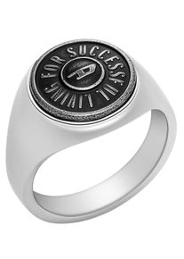 Diesel Damen Fingerring "Schmuck Edelstahl Fingerring Siegelring RING SIGNET", 20, Edelstahl, schwarz, Edelstahl, Fingerringe