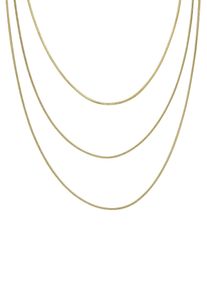 Fossil Damen Kette ohne Anhänger "ALL STACKED UP, JF04543710", Edelstahl, L: 52cm, gold, Edelstahl, Halsketten