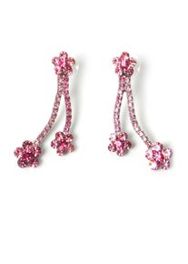 Damen Paar Ohrstecker "Rosina", rosa, Collezione Alessandro, Glas, Ohrringe