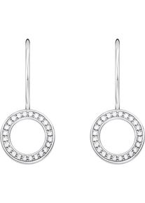 Thomas Sabo Damen Paar Ohrhänger "mit Steinbesatz, H2291-051-14", Silber 925 (Sterlingsilber), bunt, Silber 925 (Sterlingsilber), Ohrringe, mit