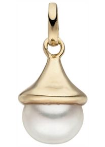 Jobo Damen Perlen-Anhänger "Anhänger mit Perle", Silber 925 (Sterlingsilber)-Perlen, gold, Silber 925 (Sterlingsilber), Perlen, Schmuckanhänger, 925
