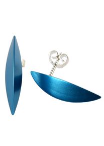 DeMarie Damen Paar Ohrstecker "eloxiertes Aluminium", blau, Metall, Ohrringe