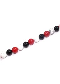 Firetti Damen Collier "Schmuck Geschenk Halsschmuck Halskette Farbstein Edelstein Onyx", 48, Messing-Nylon, rot, Messing, Nylon, Halsketten, Made in