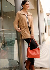 Classic Basics Damen Fleecejacke, braun, Gr. 42, unifarben, 100% Polyester, Besatz:100% Polyester, Jacken
