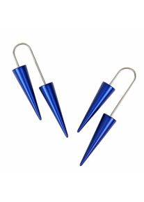 DeMarie Damen Paar Ohrhänger "eloxiertes Aluminium", blau, Metall, Ohrringe