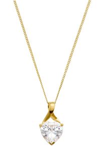 Amor Damen Kette mit Anhänger "Schmuck Geschenk Halskette Herz LIEBE 2014209 Gold 375", Gelbgold 375, L: 42cm, gold, Gelbgold 375, Halsketten, mit
