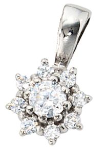 Jobo Damen Ketten-Anhänger "Anhänger mit Zirkonia", Silber 925 (Sterlingsilber), silber, Silber 925 (Sterlingsilber), Schmuckanhänger, 925 Silber