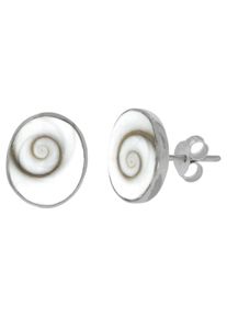 Vivance Damen Paar Ohrstecker "925 Silber Muschel weiß", ONE-SIZE, Silber 925 (Sterlingsilber), weiß, Silber 925 (Sterlingsilber), Ohrringe
