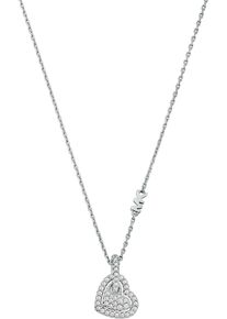 Michael Kors Damen Kette mit Anhänger "Schmuck Geschenk Silber 925 Halskette Pavé Herz Charm, MKC1747CZ040", Silber 925 (Sterlingsilber), L: 43cm B: