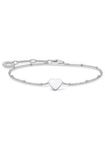 Thomas Sabo Damen Armband "Herz mit Kugeln silber, A1991-001-21-L19V", 19, Silber 925 (Sterlingsilber), silber, Silber 925 (Sterlingsilber), Armbänder